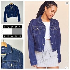 Vintage Y2K‎ Tommy Hilfiger Jean Jacket Small